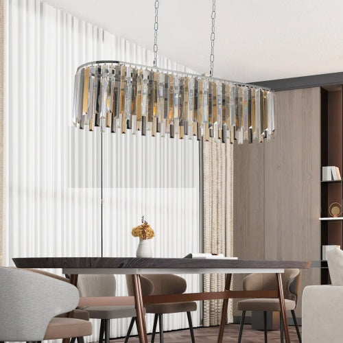 Modern Oval Crystal Chandelier, Luxury Home Decor