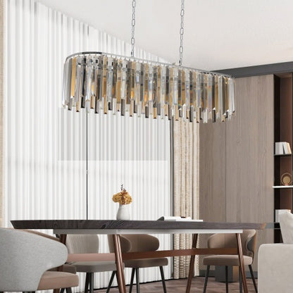 Modern Oval Crystal Chandelier, Luxury Home Decor