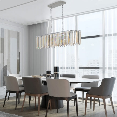 Modern Oval Crystal Chandelier, Luxury Home Decor