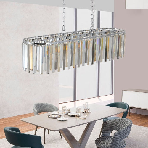Modern Oval Crystal Chandelier, Luxury Home Decor