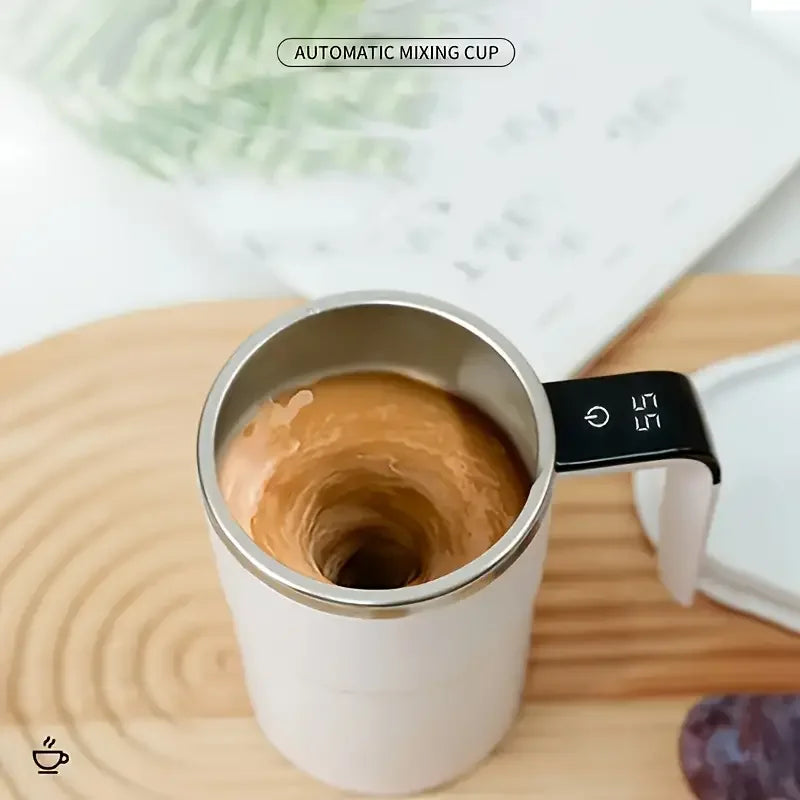 Smart Self-Stirring Coffee Mug with LED Display