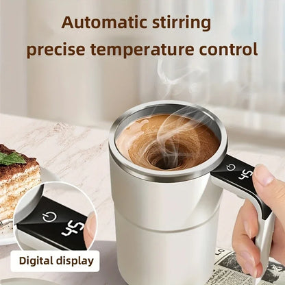 Smart Self-Stirring Coffee Mug with LED Display
