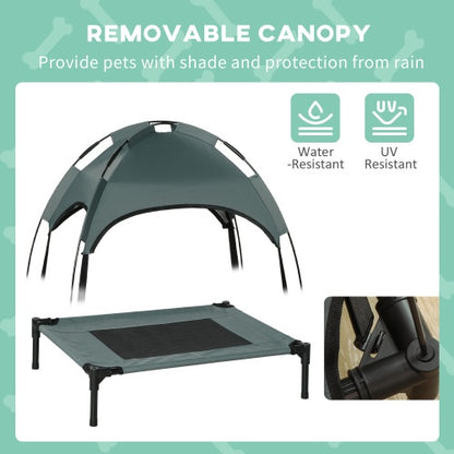 Portable Elevated Dog Bed with Sun Shade (24 Inch)