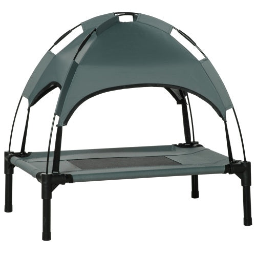 Portable Elevated Dog Bed with Sun Shade (24 Inch)