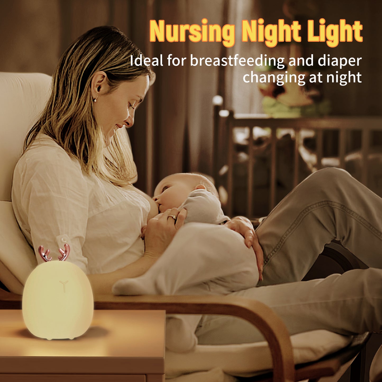 Dimmable Silicone Touch Light for Baby Feeding