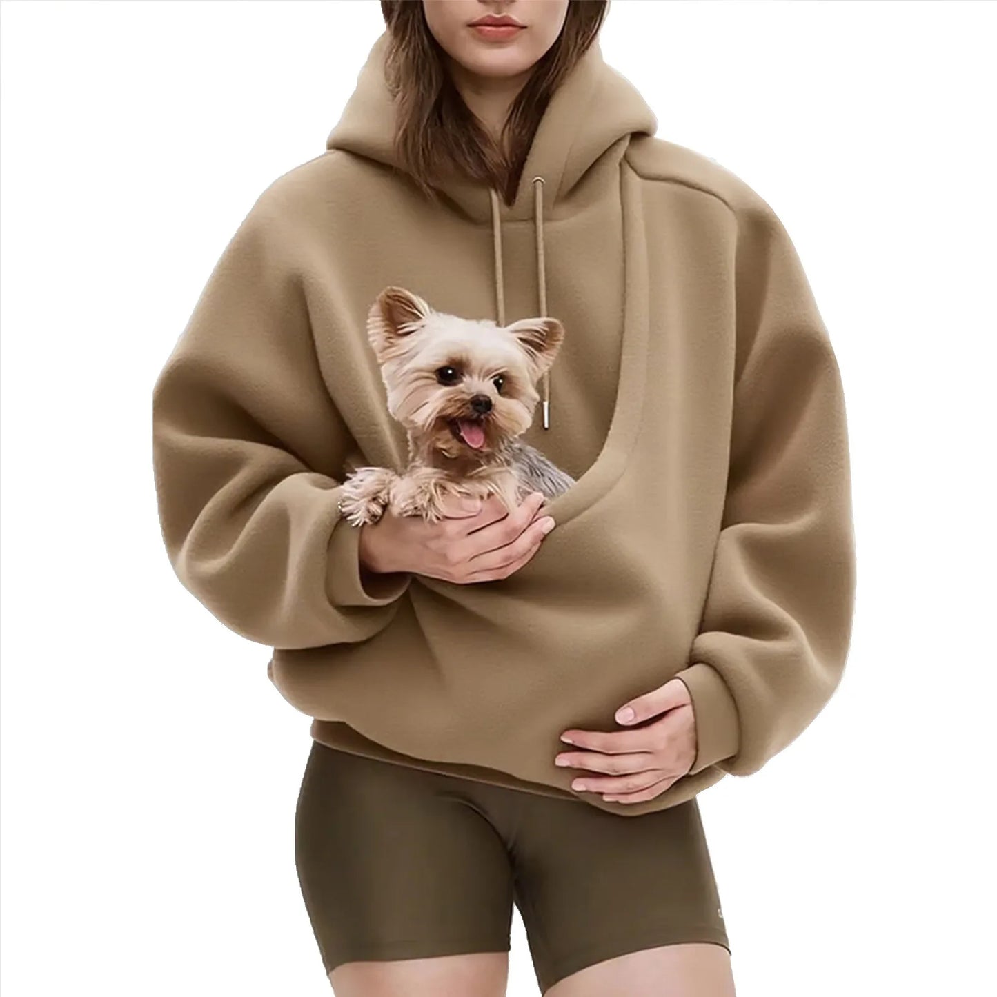 Hoodie Sweatshirt With Pet Pocket